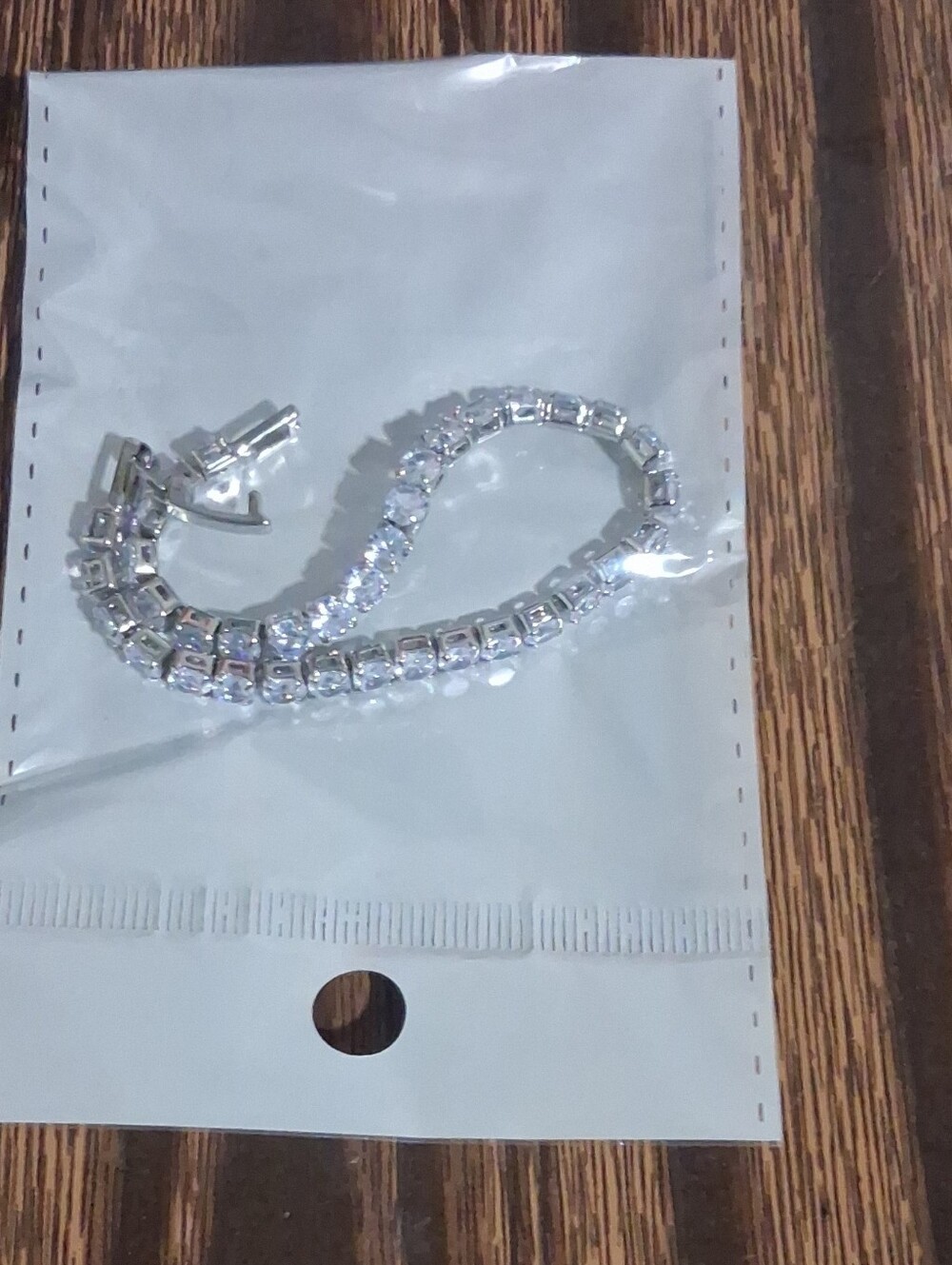 Sparkling Clear Stone Tennis Bracelet in Silver Tone